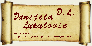 Danijela Lupulović vizit kartica